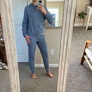 Blue Hoodie and Jogger Set